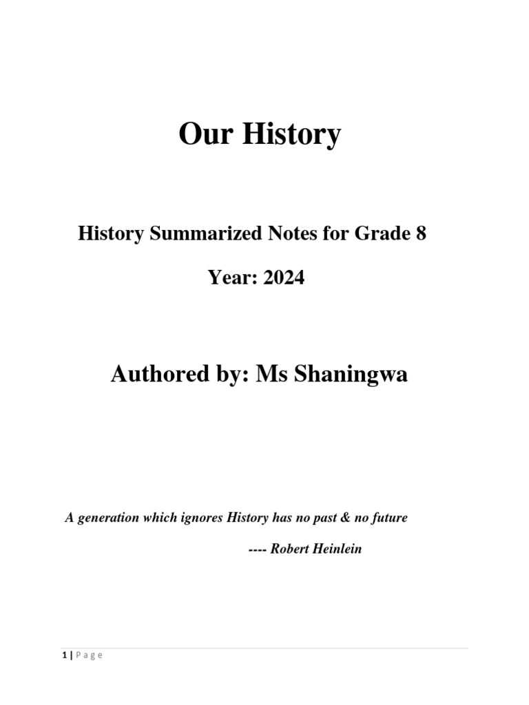 Grade 8 Namibian History Notes 2024 | PDF | Anno Domini | Namibia