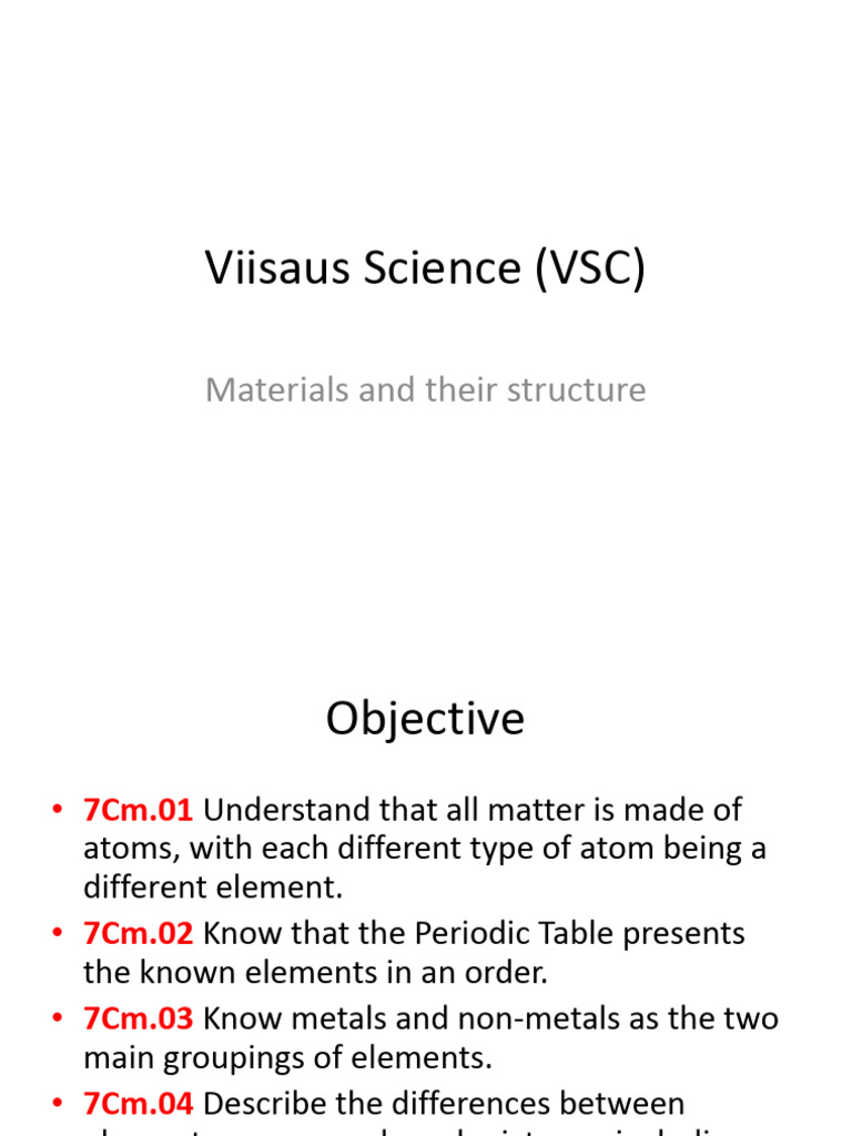 Material and Structures | PDF | Chemical Substances | Chemical Compounds