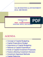 Capital Budgeting & Investment Appraisal Methods: Presentation BY Siescoms, Nerul, Navi Mumbai
