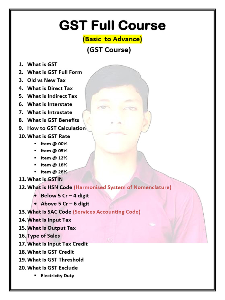 Comprehensive GST Course Guide | PDF | Taxes | Government Finances