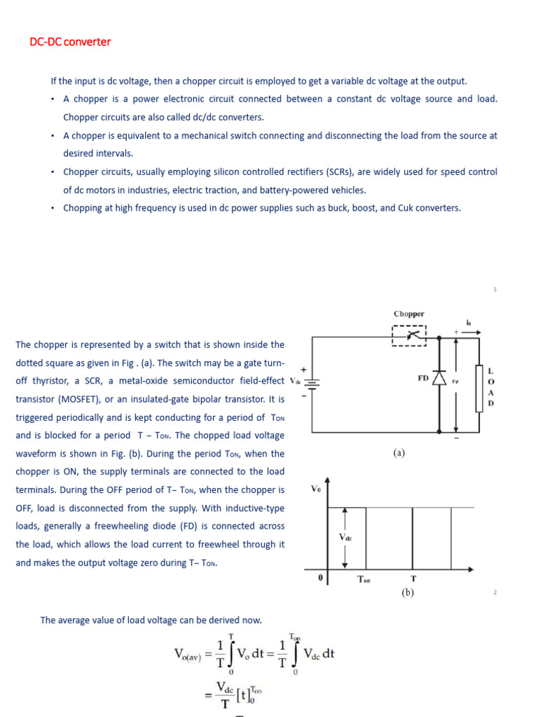 Understanding DC-DC Converters and Choppers | PDF | Direct Current ...