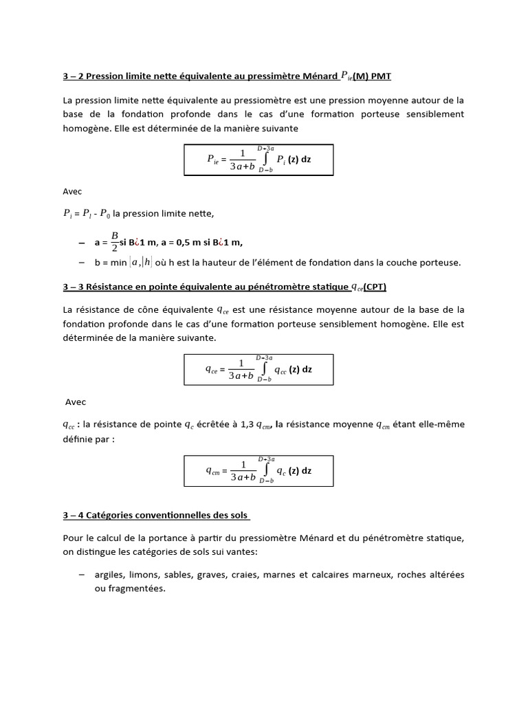 Pression limite et fondations profondes | PDF