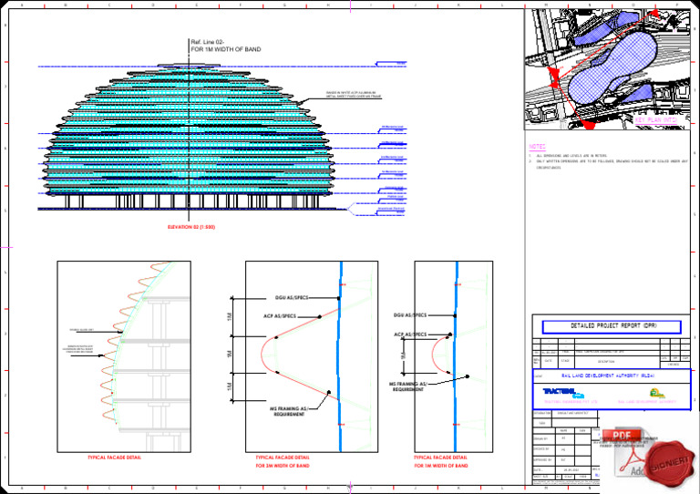 21 Layout Plan of Elevation 2 2 Facade Detaile Rlda DPR P 016320 T ...