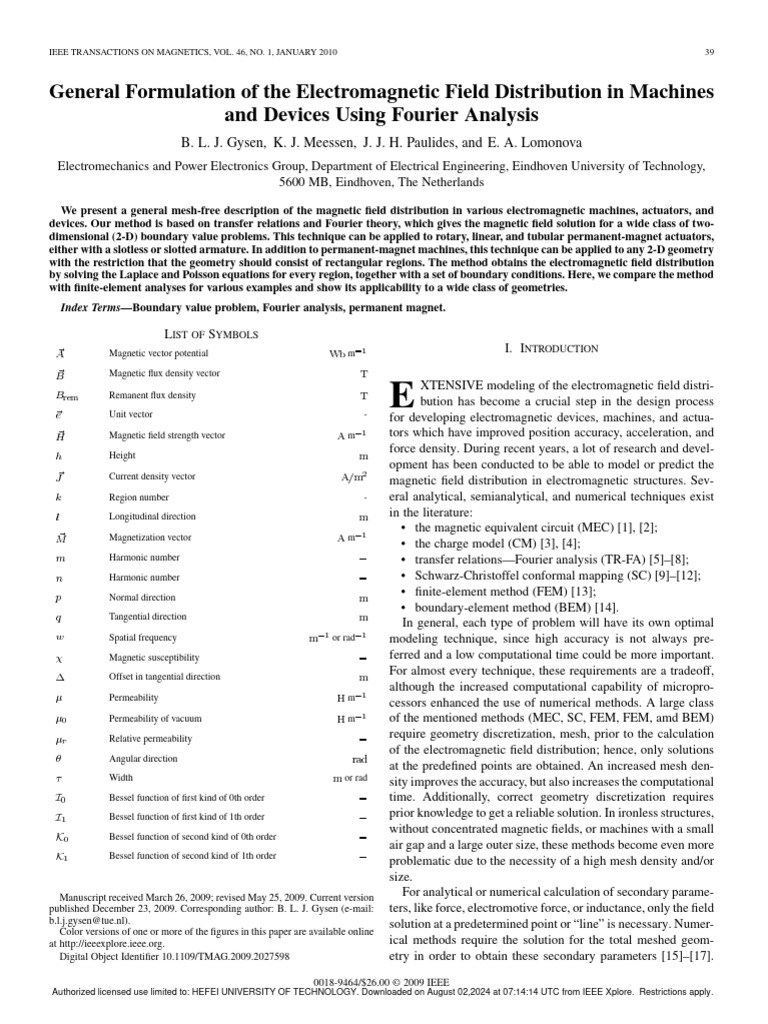 General Formulation of The Electromagnetic Field D | PDF | Magnetic ...