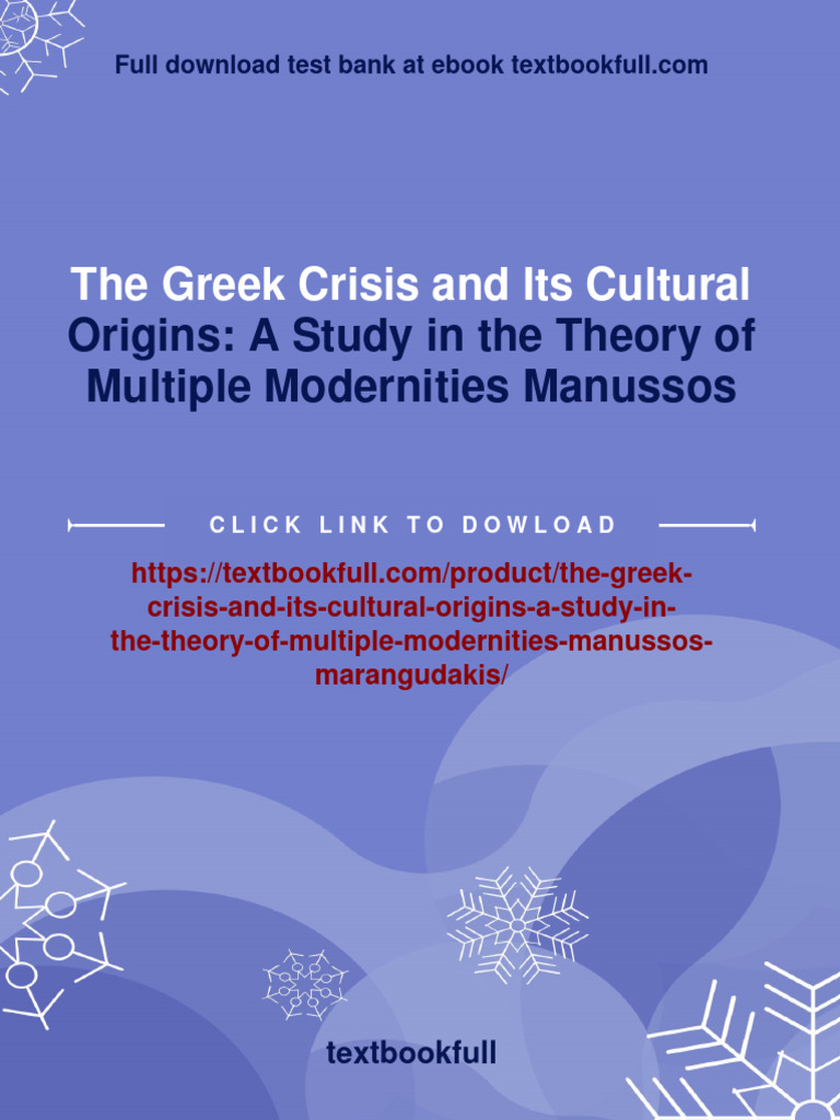  free pdf sample the greek crisis and its cultural origins a study in