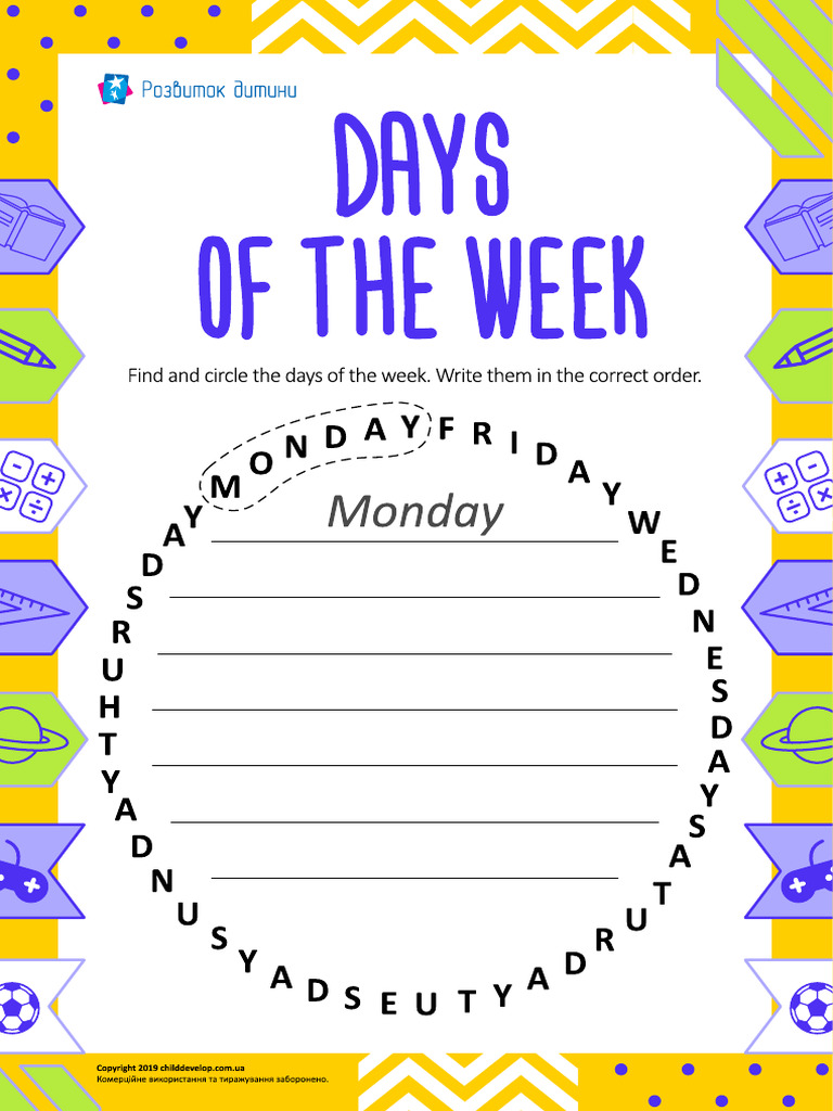 Days of The Week | PDF