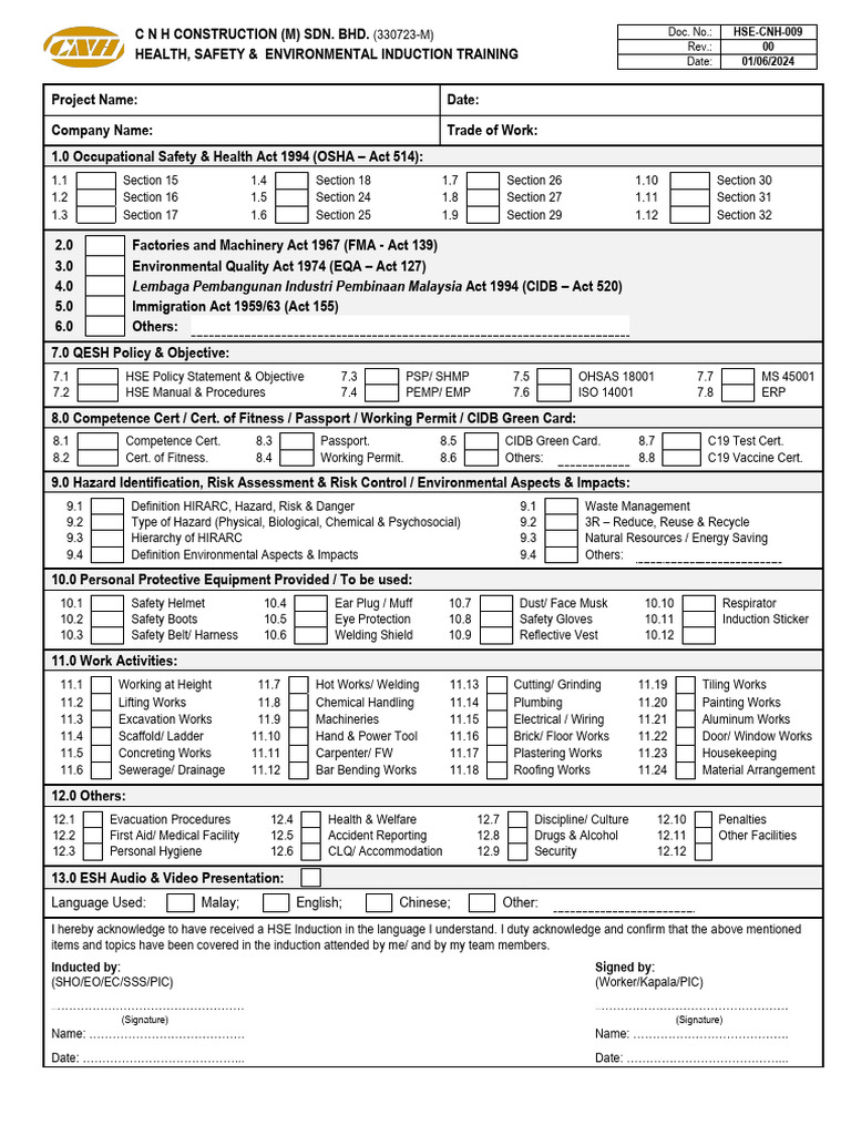 Myer Induction Card Renewal Process | PDF | Risk | Hazards