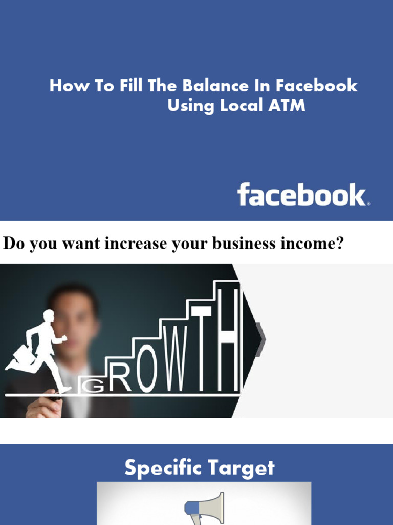 Filling Facebook Balance via ATM | PDF