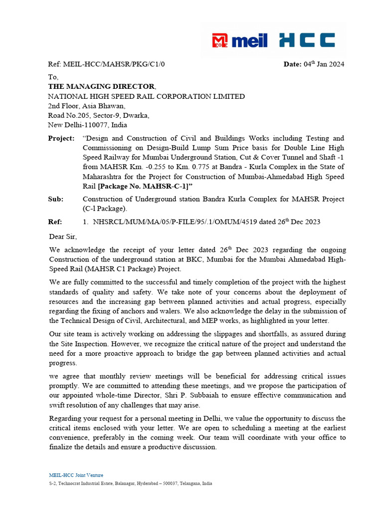 MAHSR Project Update: BKC Station Progress | PDF
