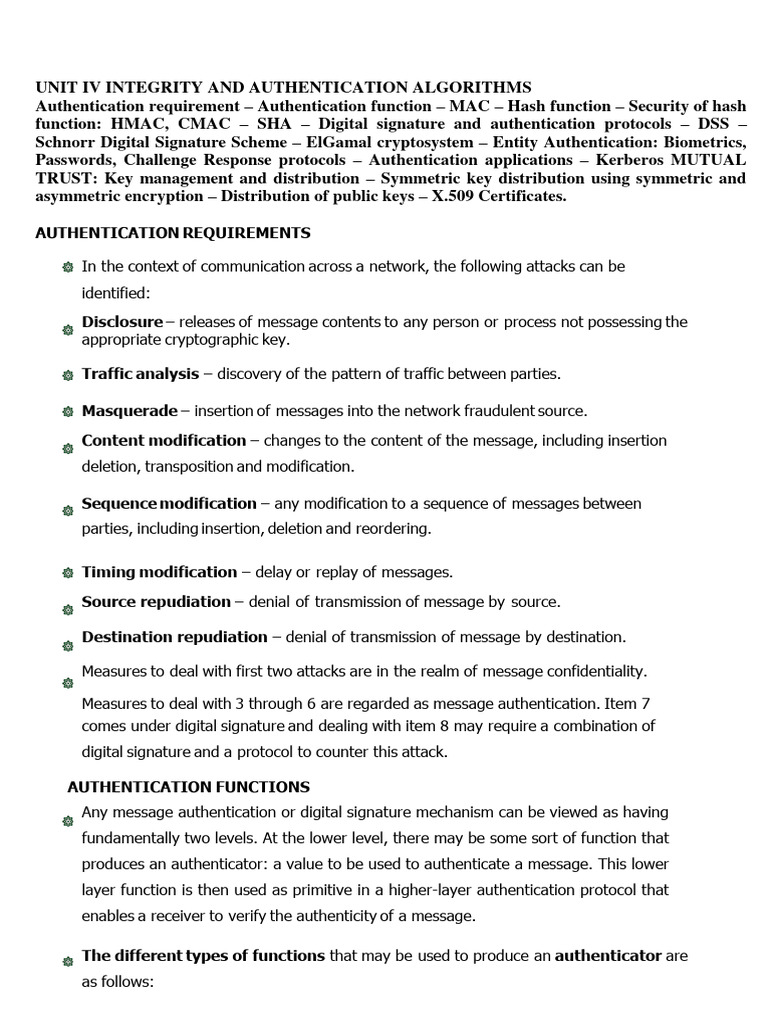 UNIT 4 Notes | PDF | Cryptography | Key (Cryptography)