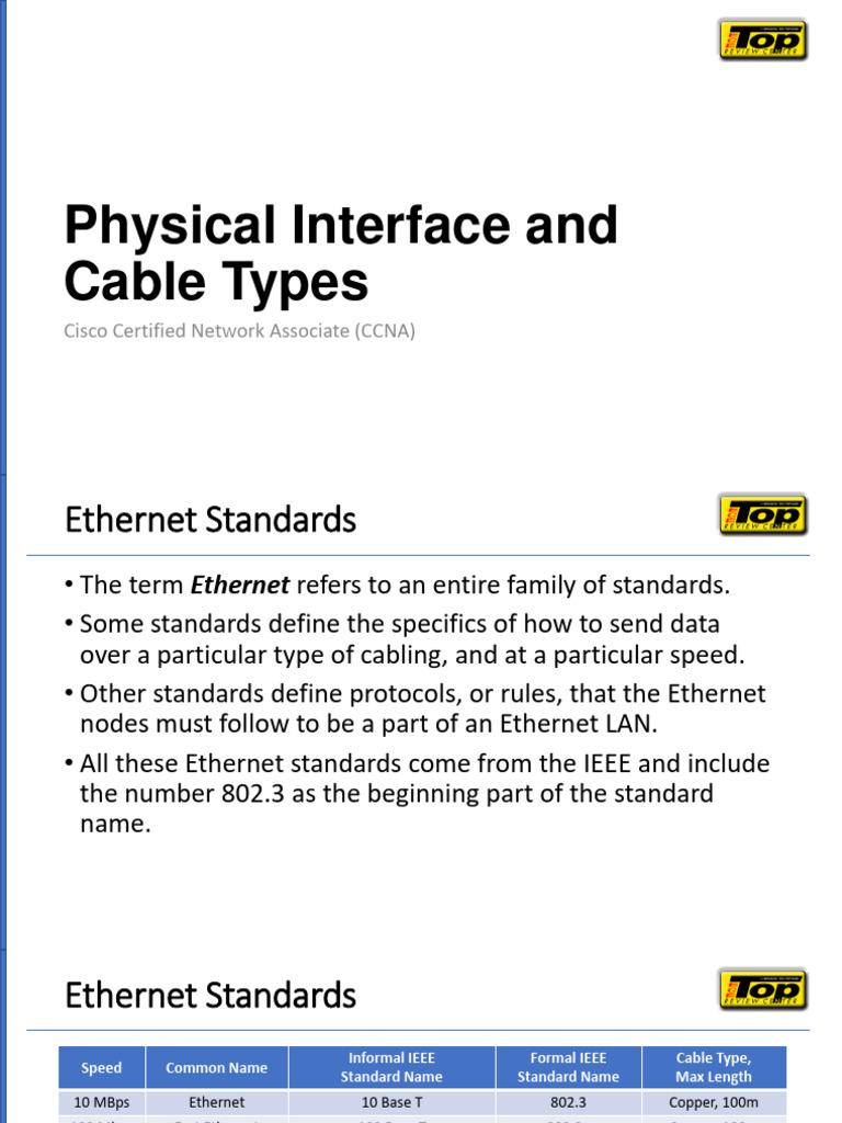 CCNA Ethernet & Cable Guide | PDF | Home & Garden | Computers