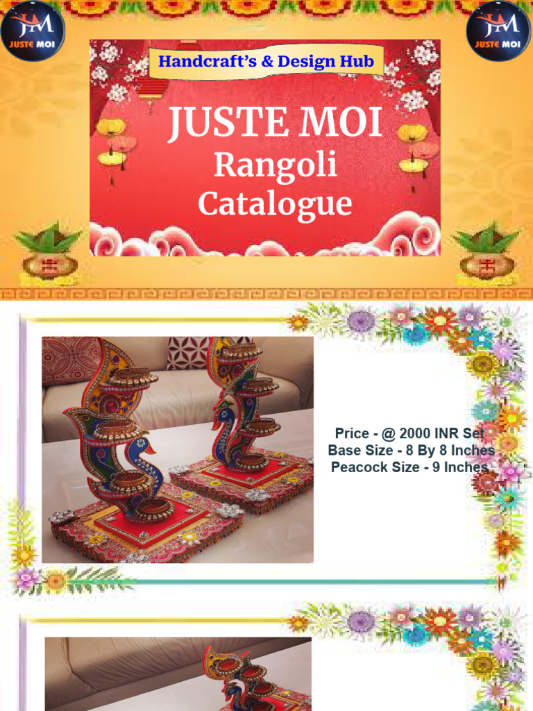 Rangoli Catalogue - 75 | PDF | Sports & Recreation | Cooking, Food & Wine