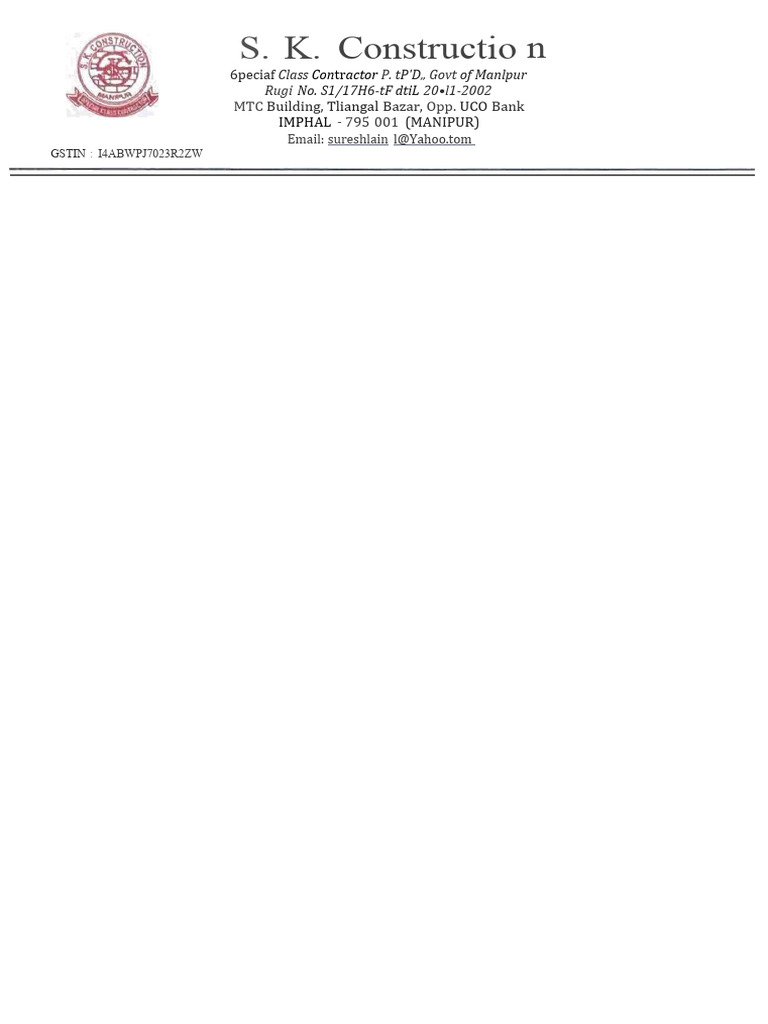 Contractor Letterhead Template | PDF