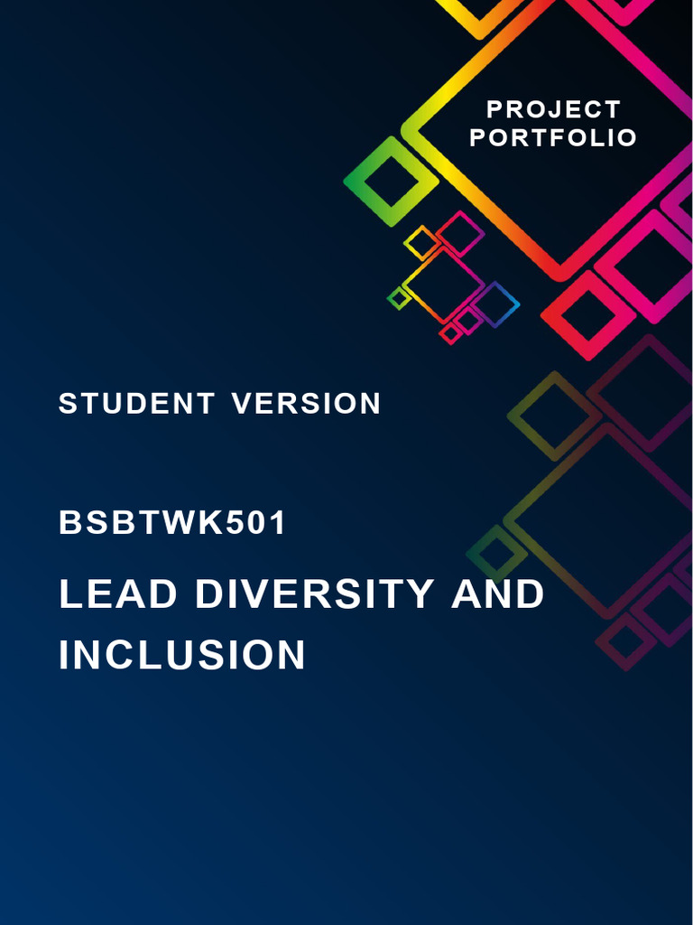 BSBTWK501 Project Portfolio | PDF | Discrimination | Diversity (Business)