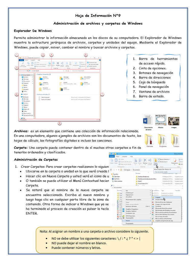 Administración de Archivos en Windows | PDF | Archivo de computadora ...