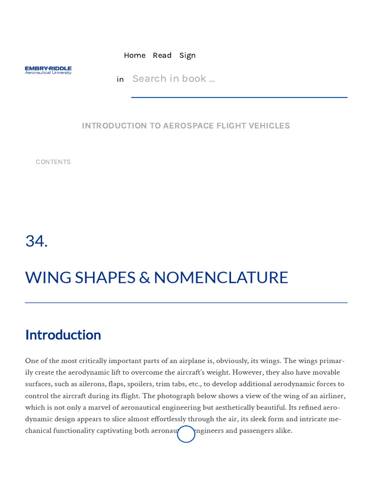 Wing Shapes & Nomenclature - Introduction To Aerospace Flight Vehicles ...