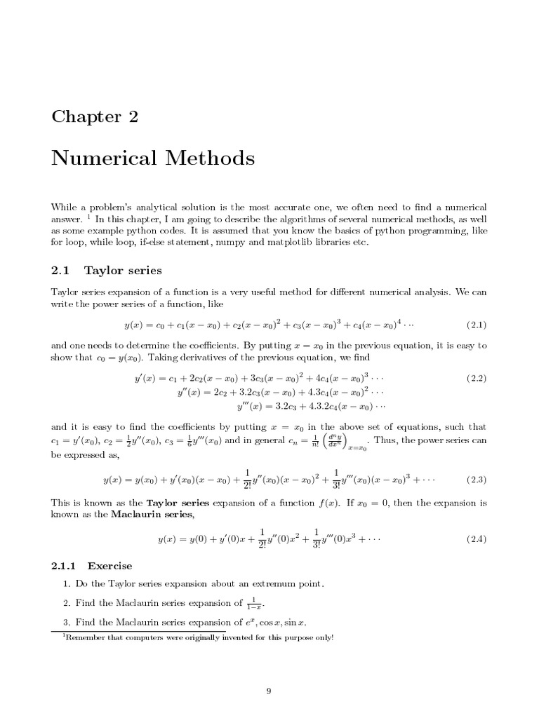 Numerical Methods | PDF