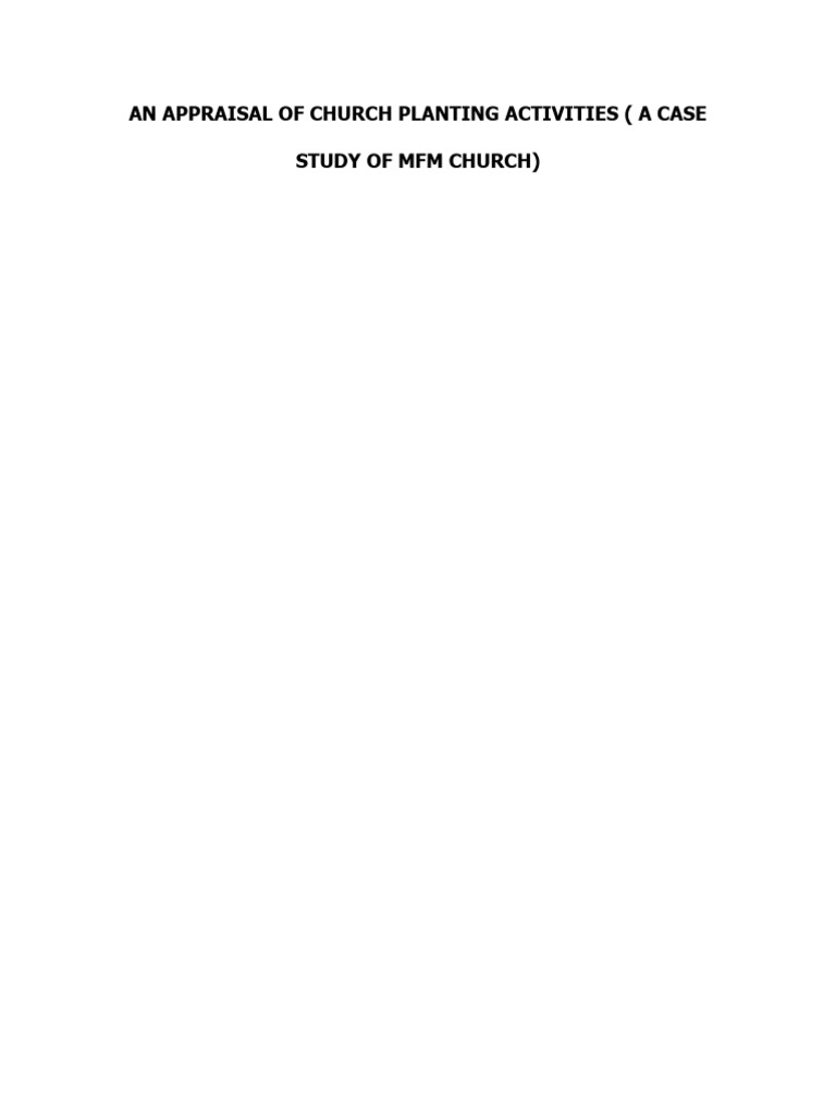 Chapter One and Reference | PDF | Church Planting | Christian Mission
