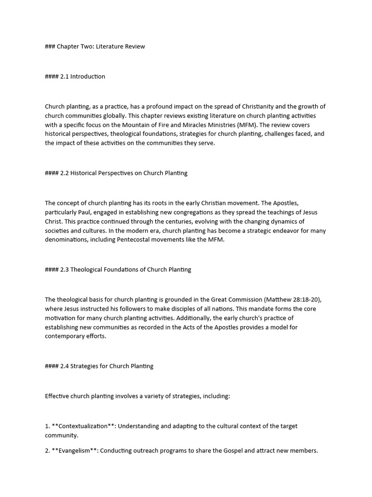 Church Planting Strategies and Challenges | PDF | Christian Church ...