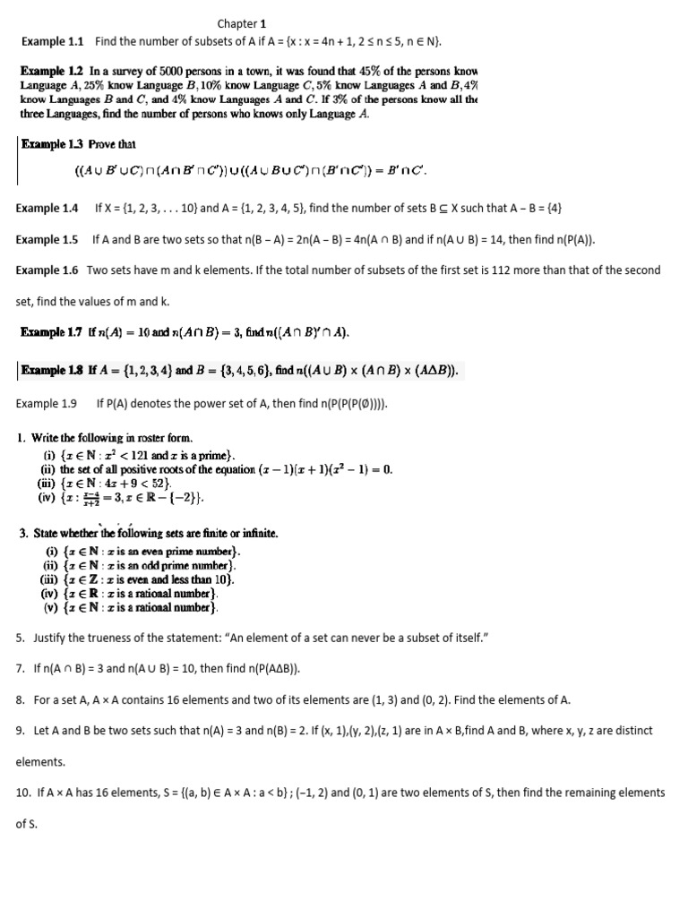11th maths questions1 3 pdf element mathematics algebra