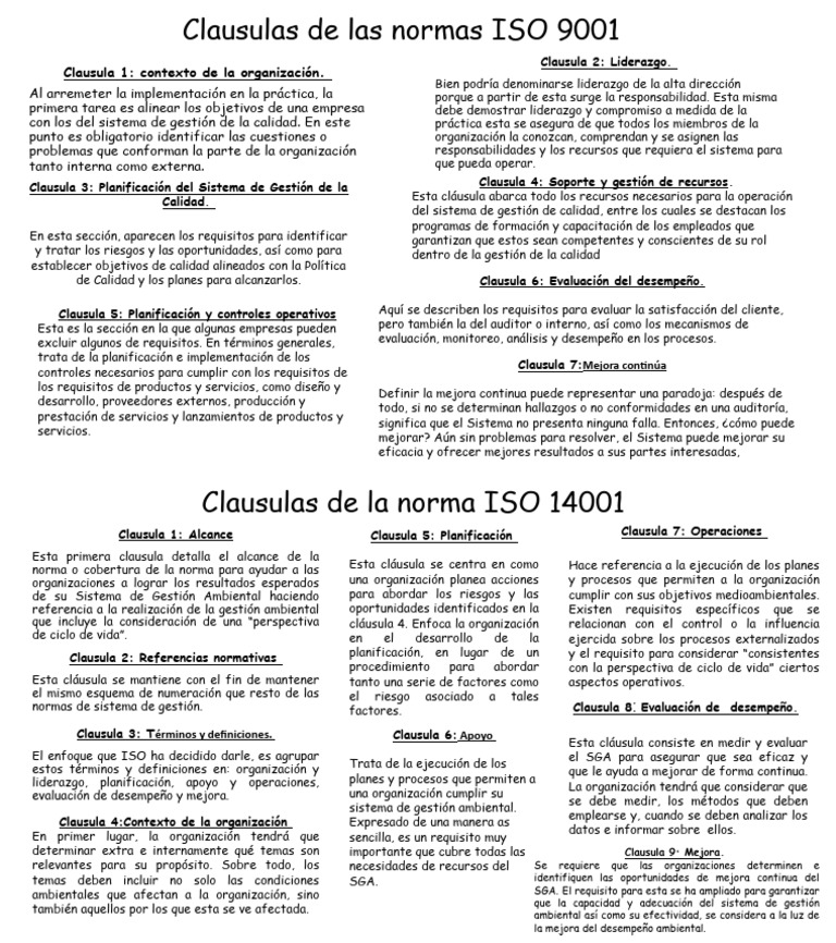 Clausulas de las normas iso pdf calidad comercial gesti n de la
