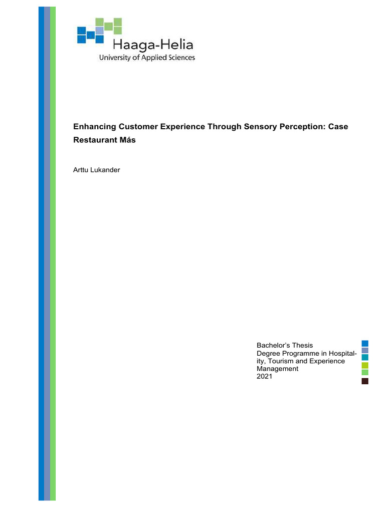 Enhancing Customer Experience Through Sensory Perception - Case ...