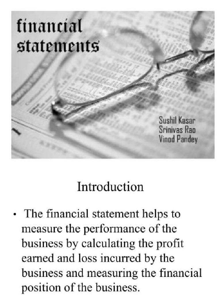 Financial Statements | PDF