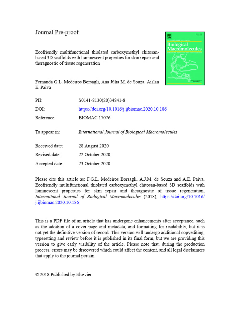 10 1016@j Ijbiomac 2020 10 186 | PDF | Chemistry | Physical Sciences