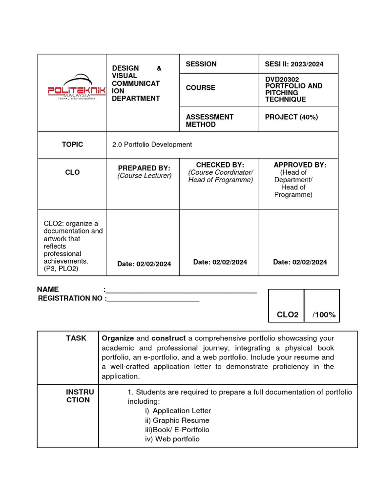 Rubric Project Dvd20302 PDF Websites Page Layout