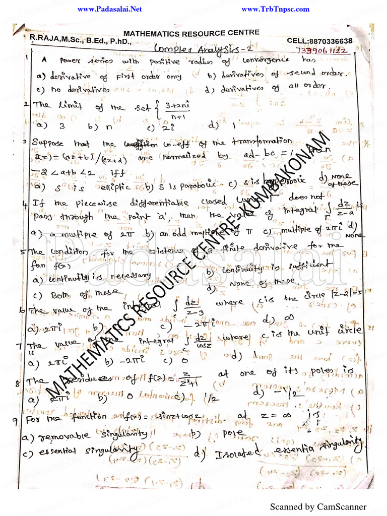 32 Pgtrb Maths Model Question Paper Unit 2 Pdf