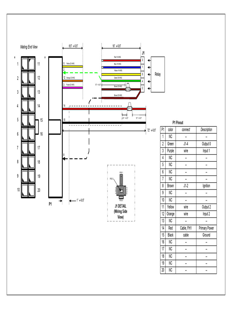 5C854 Rev C Fused 20-Pin Power Harness With I-O and Relay | PDF ...