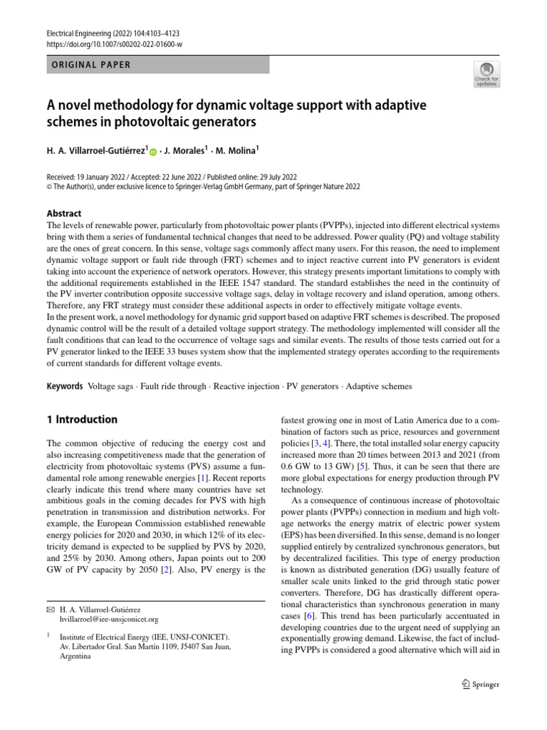 Adaptive FRT Methodology for PV Systems | PDF | Photovoltaics ...