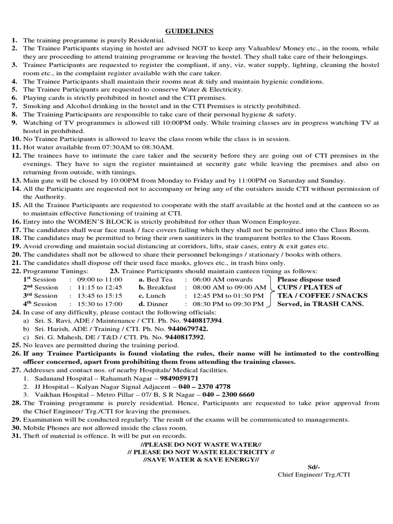 Guidelines TRG Class | PDF | Home & Garden | Technology & Engineering