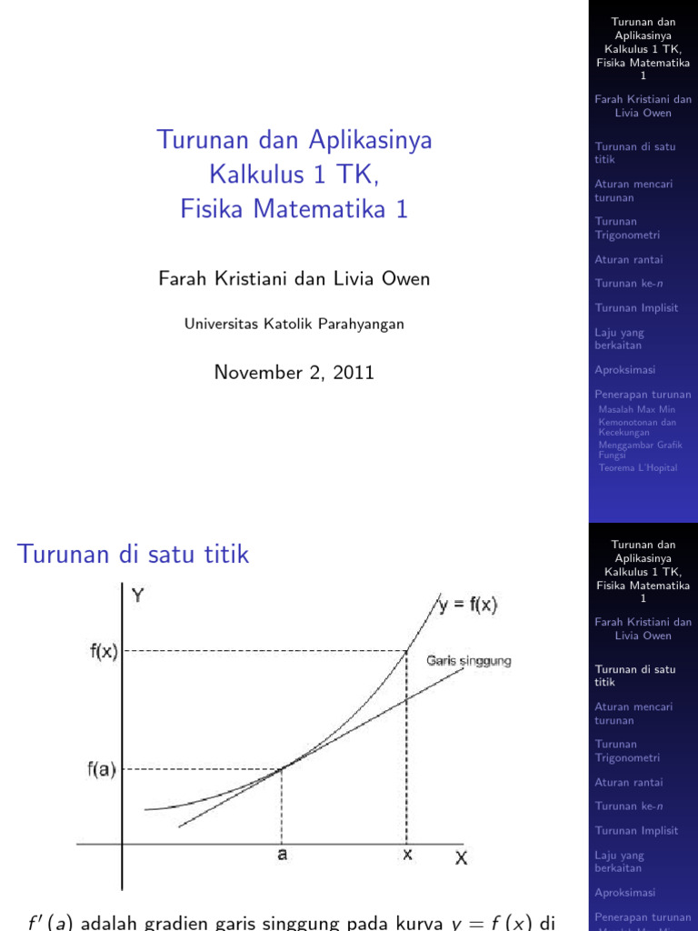 Aplikasi Turunan dalam Kalkulus | PDF