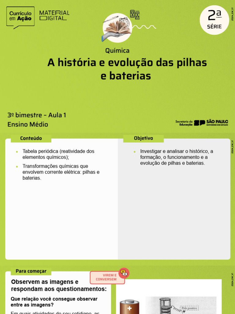 História e Evolução das Pilhas | PDF | Eletricidade | Eletroquímica
