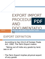 Export Import Procedures and Documentation