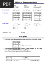 Review: Additional Boolean Operations