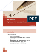 RED MA Workshop - Key Features of the Sale and Purchase Agreement