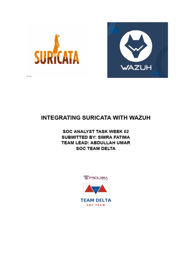 Integrating Suricata with Wazuh Guide | PDF | Virtual Machine ...