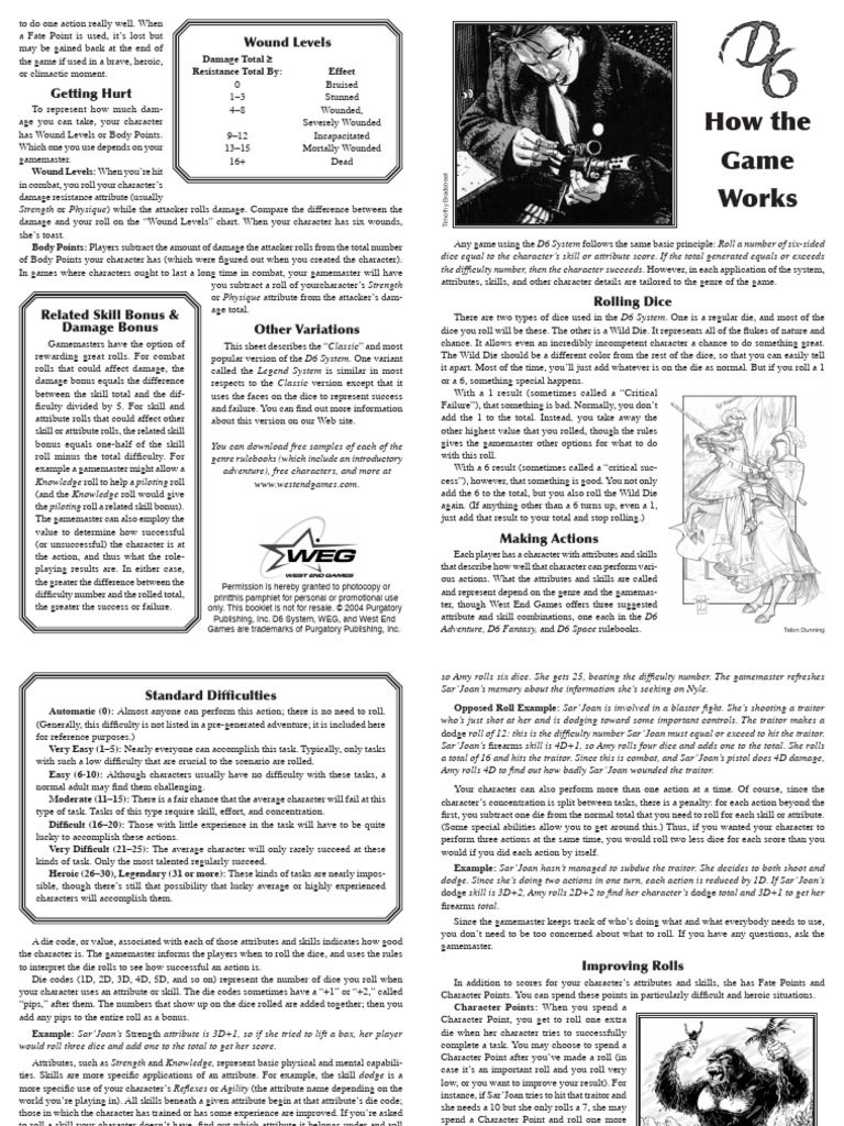 d6 How The Game Works | PDF | Adventure Games | Gaming