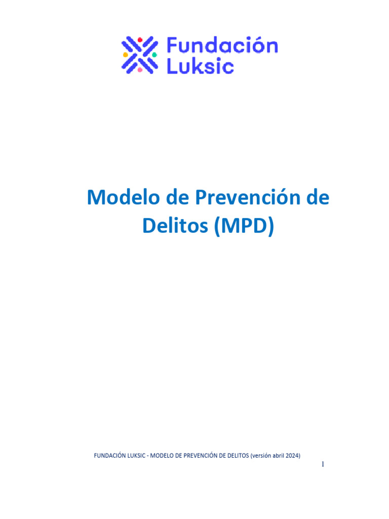 Modelo de Prevencion de Delitos FL | PDF | Castigos | Fundación (sin ...