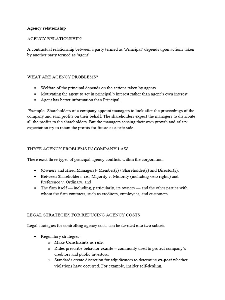 Agency Liability and Fiduciary Duties | PDF | Law Of Agency | Piercing ...