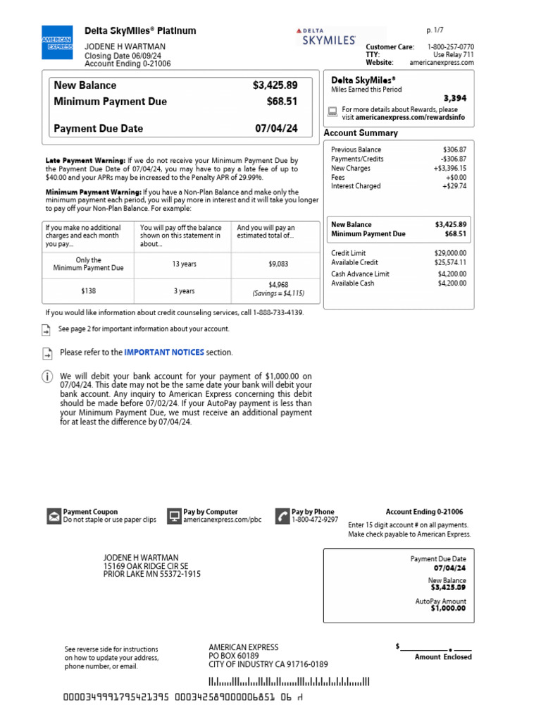What Does Minimum Payment Due Mean Amex