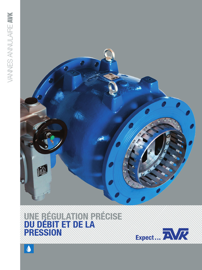 Vannes Annulaires AVK : Régulation Précise | PDF | Soupape | Piston