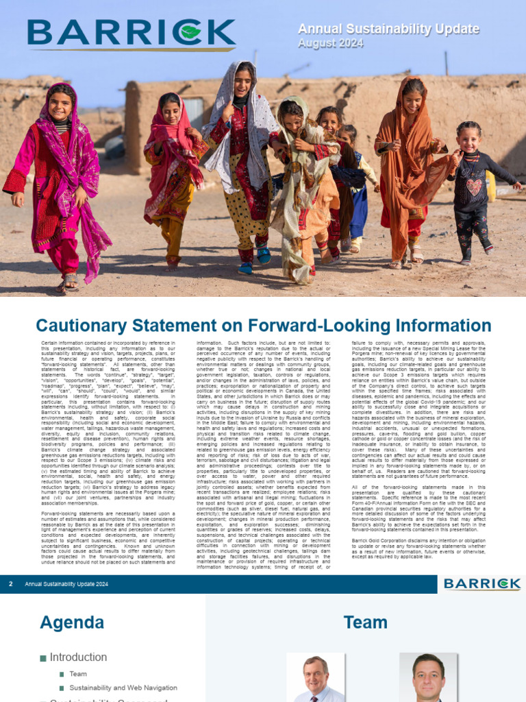 Annual Sustainability Update 2024 Pdf Sustainability Risk