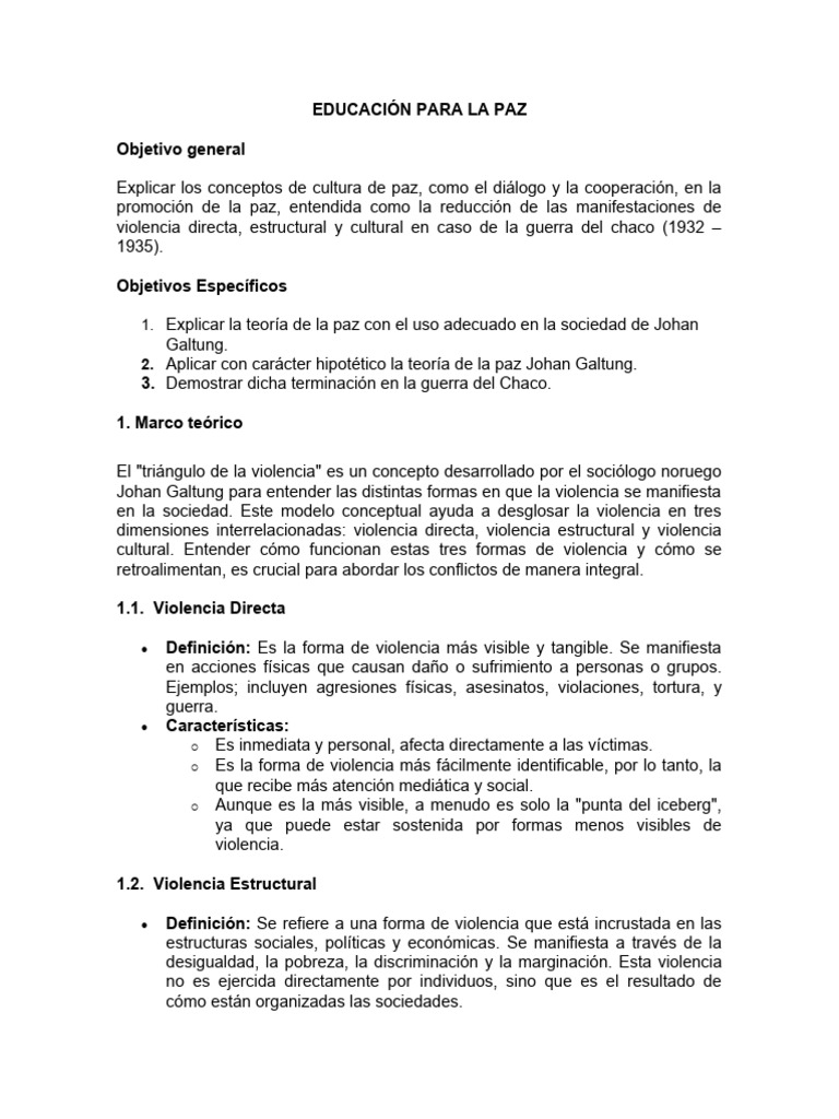 Cultura de Paz 2 | PDF | Violencia | Desigualdad social