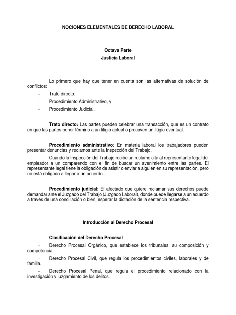 Justicia Laboral: Solución de Conflictos | PDF | Caso de ley | Judicaturas