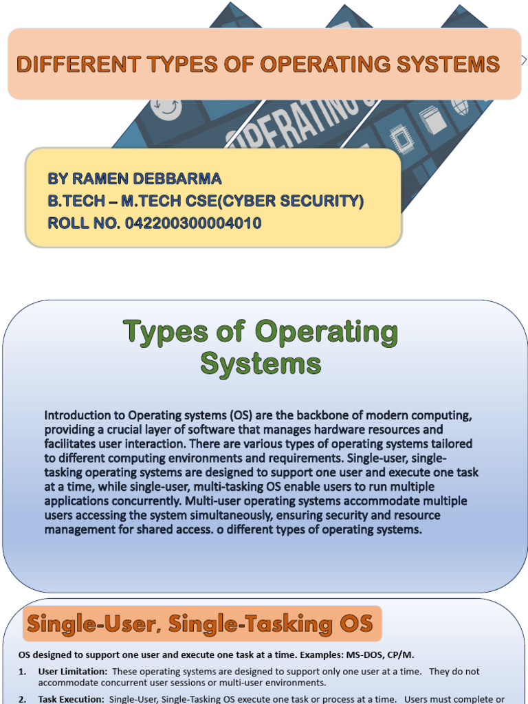 Types of Operating Systems (RD) | PDF | Operating System | Mobile App