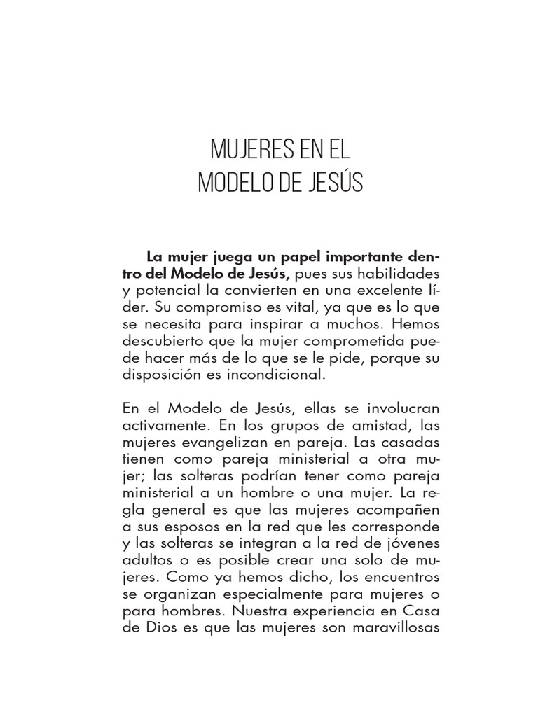 Mujeres como Líderes en el Modelo de Jesús | PDF | Jesús | Iglesia ...