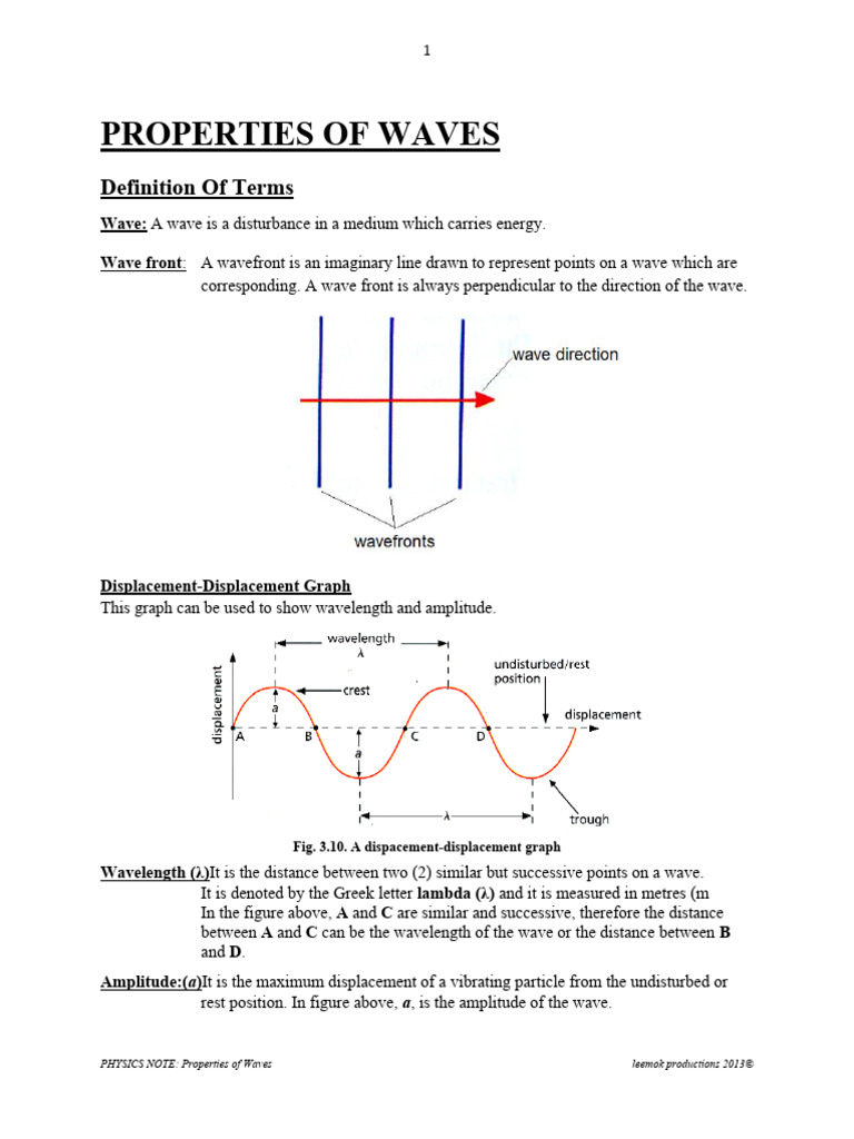 Properties and Types of Waves Explained | PDF | Waves | Frequency